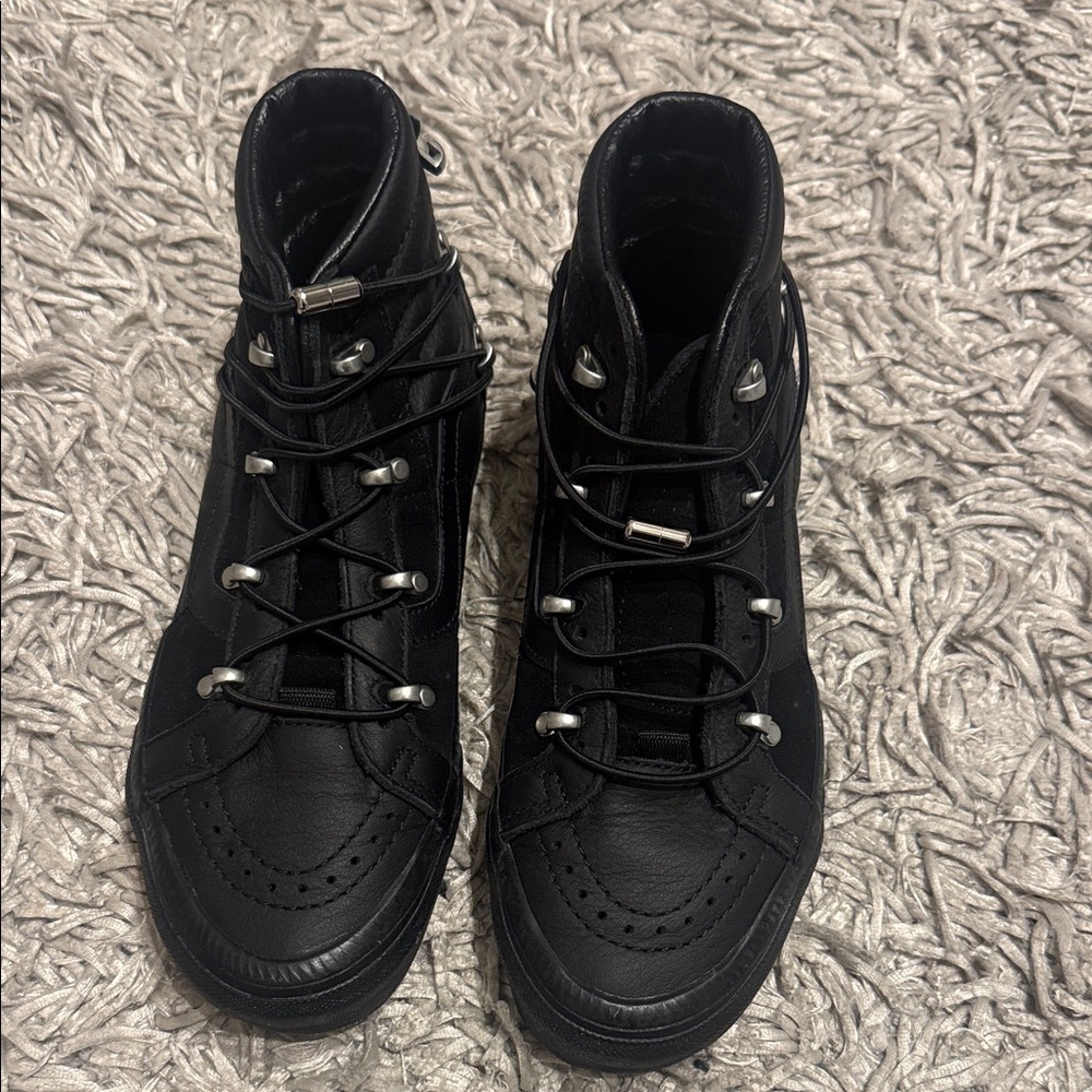 Vans Black High-Top Sneakers with Silver Accents